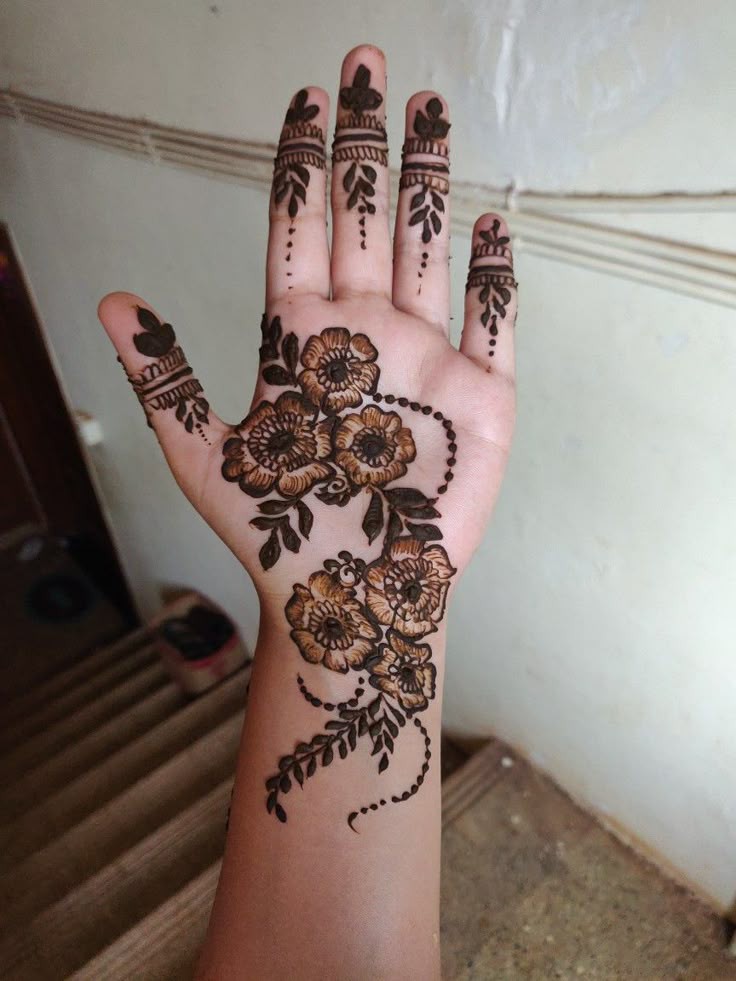 Arabic Front Hand Mehndi Design for Raksha Bandhan (3)