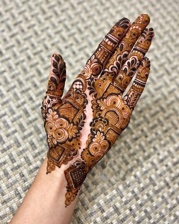 Arabic Front Mehndi Design Easy And Beautiful Full Hand (9) Arabic Front Mehndi Design Easy And Beautiful Full Hand (9)