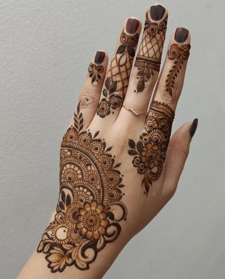 Beginner Cute Simple Mehndi Designs for Front Hands (2)