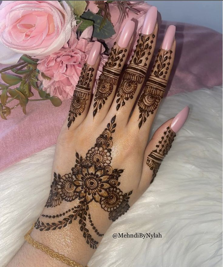 Beginner Cute Simple Mehndi Designs for Front Hands (3)