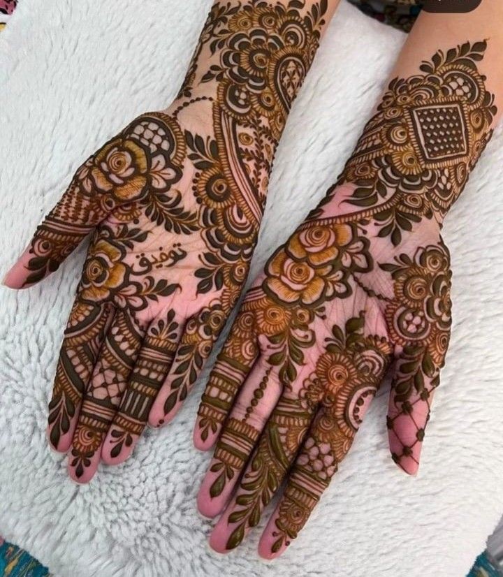 Easy Mehendi Design Simple Front Hand (4)