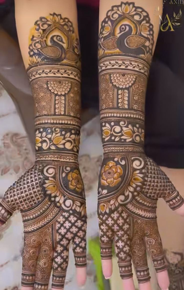 Easy Stylish Full Hand Mehndi Design