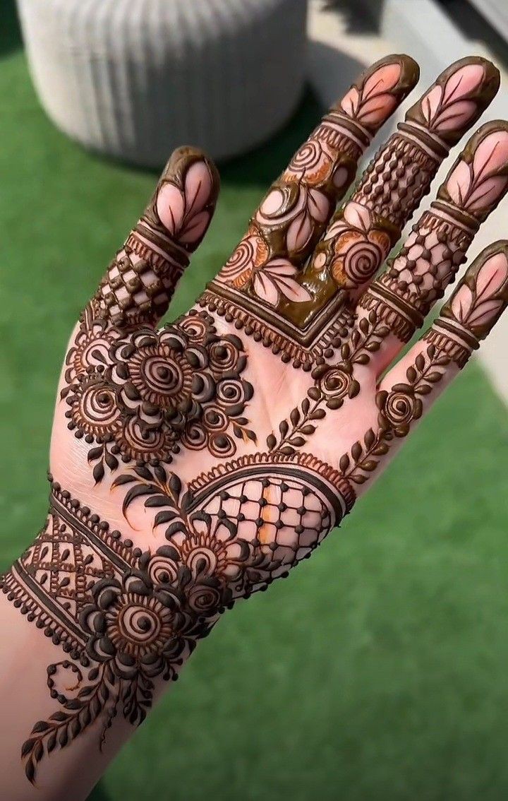 Front Full Hand Mehndi Design