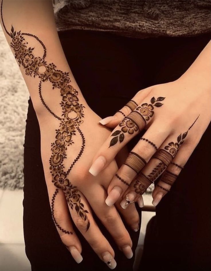 Front Hand Mehndi Design (2)