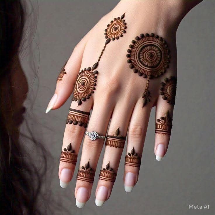 Front Hand Stylish Front Hand Simple Mehndi Design (9)