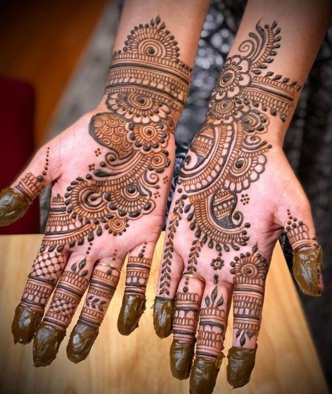 Front Mehndi Design Easy and Beautiful for Karva Chauth (10)