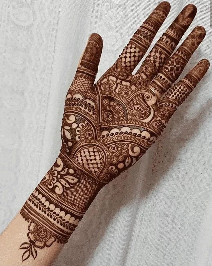 Full Hand bridal Mehndi Design (2)