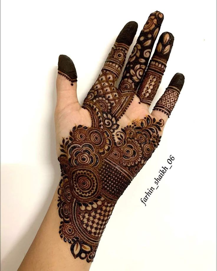 Instagram Mehndi Modern Royal Front Hand Mehndi Design