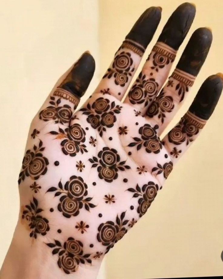 Modern Arabic Front Hand Mehndi Design