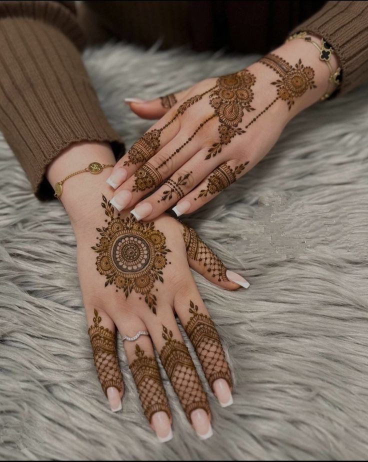 Modern Front Hand Mehndi Design (1)