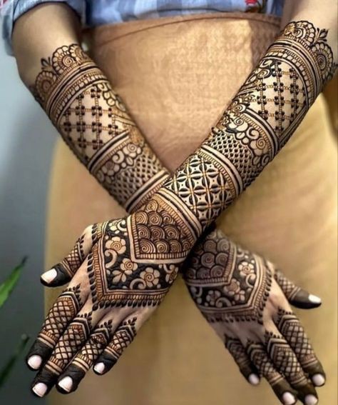 Modern Full Hand Mehndi Design Photos