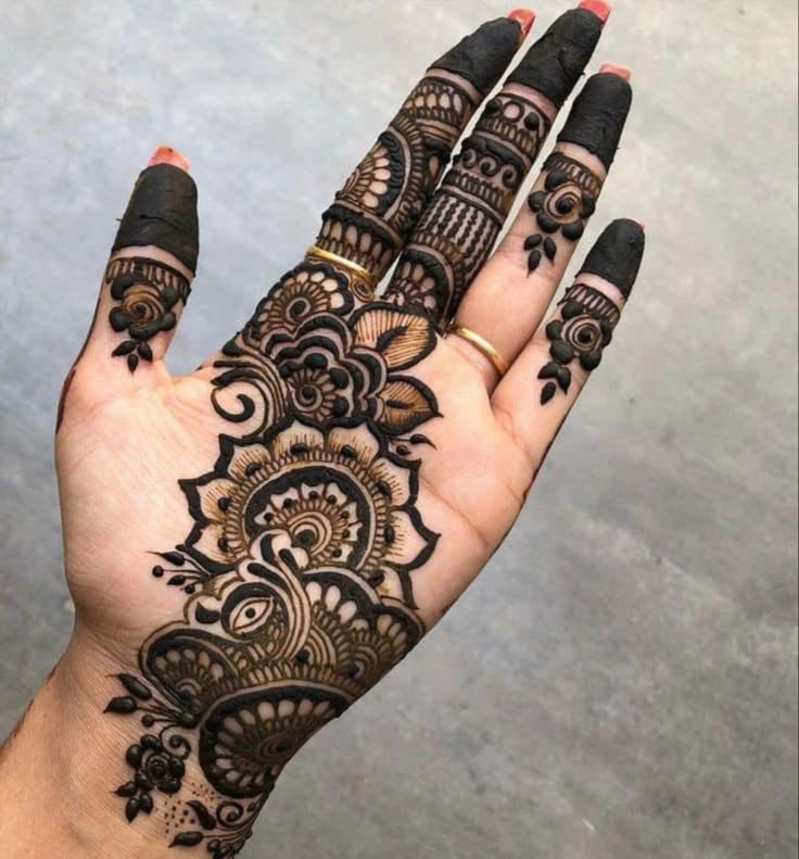 Punjabi Mehndi Design Front Hand Simple And Beautiful (3)