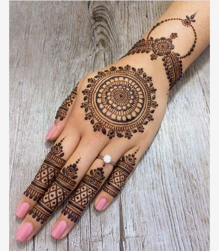 Simple Front Hand Mehndi Design (2)