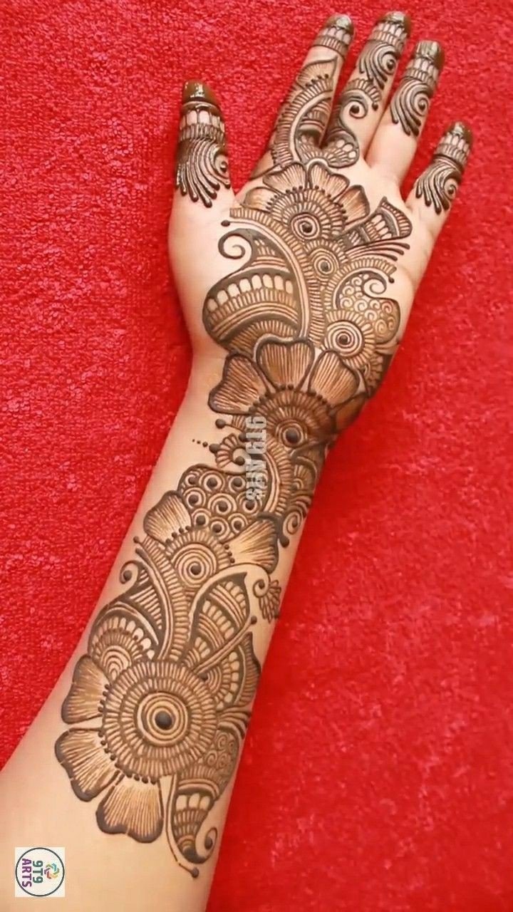 Stylish Full Hand Mehndi Design (4)