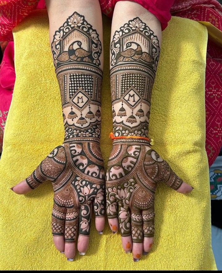 Stylish Full Hand Mehndi Design