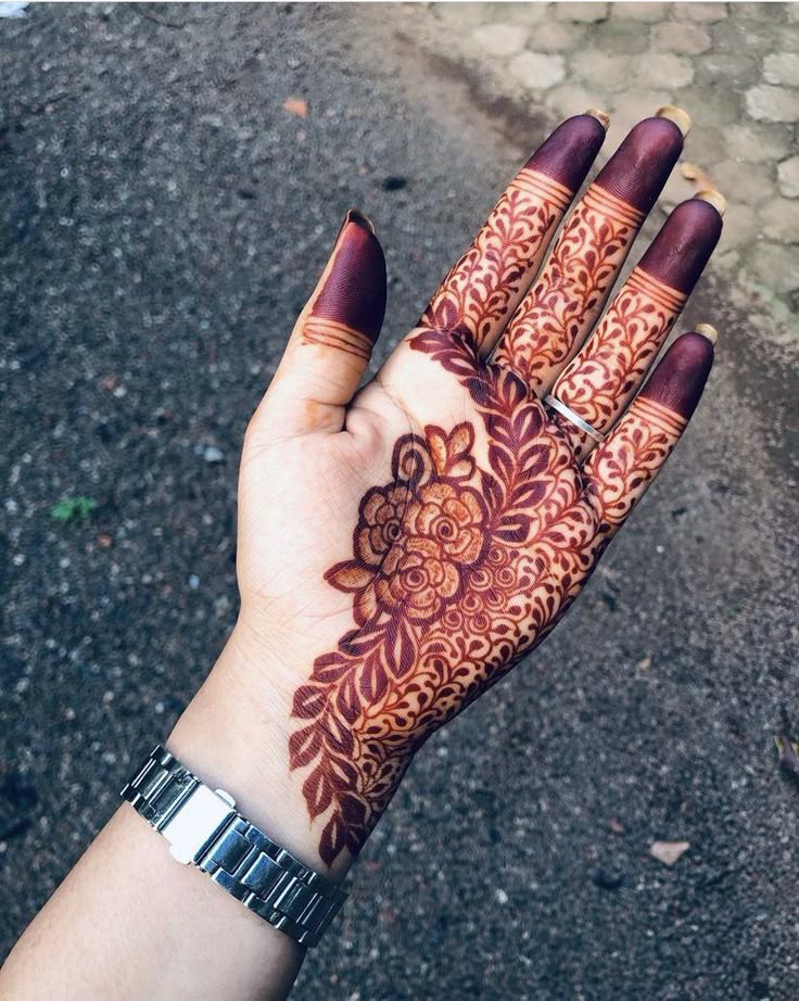 Arabic Instagram Royal Front Hand Mehndi Design Simple and Beautiful (2)