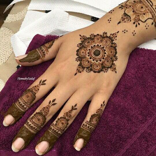 Finger Mehndi Design with Bracelet Style Finger Mehndi Design with Bracelet Style