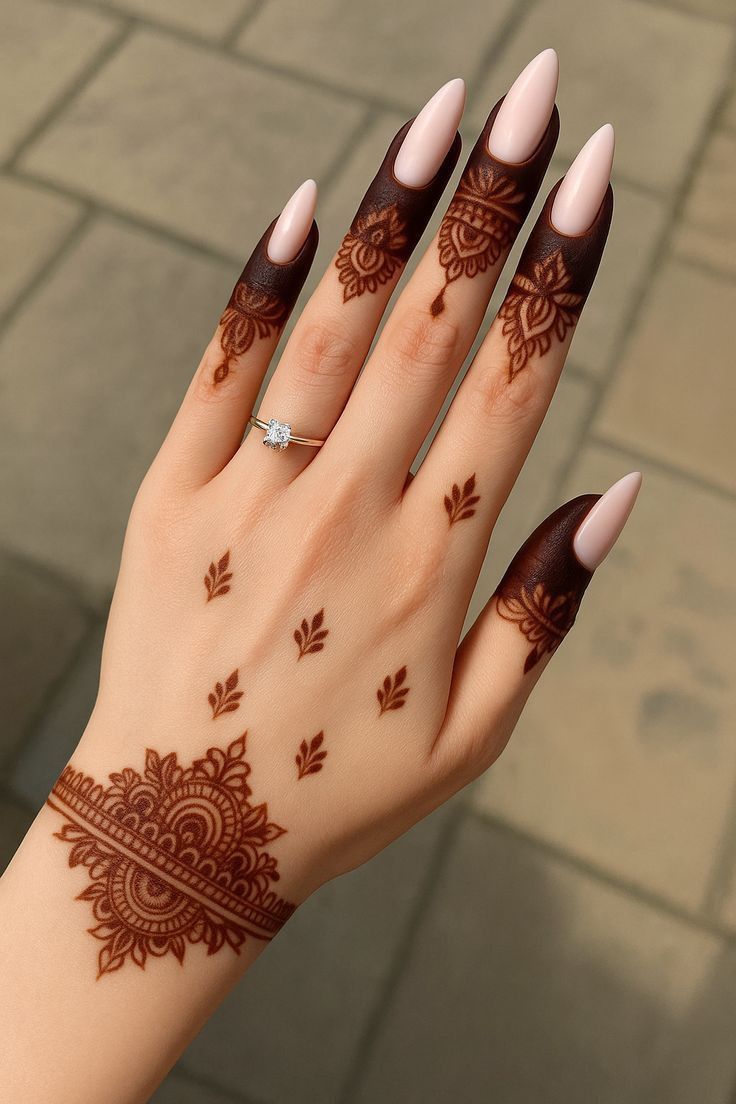 Finger Mehndi Design with Modern Twist Finger Mehndi Design with Modern Twist