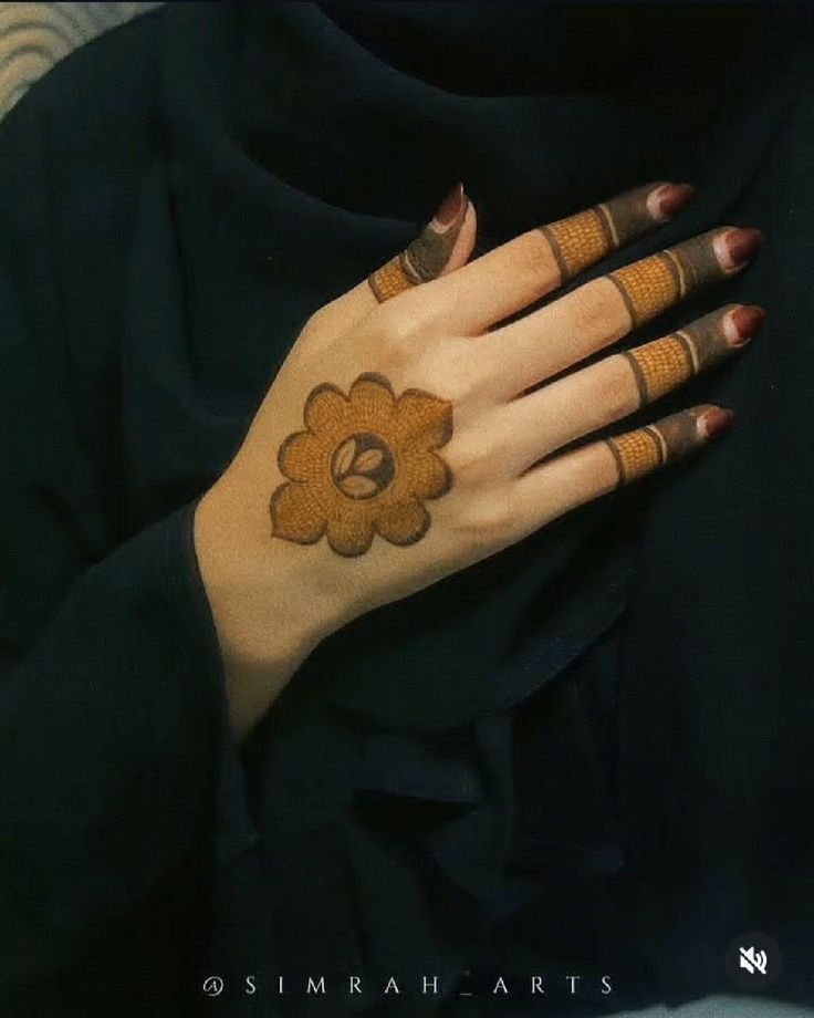 Finger Mehndi Design with Net Pattern Finger Mehndi Design with Net Pattern