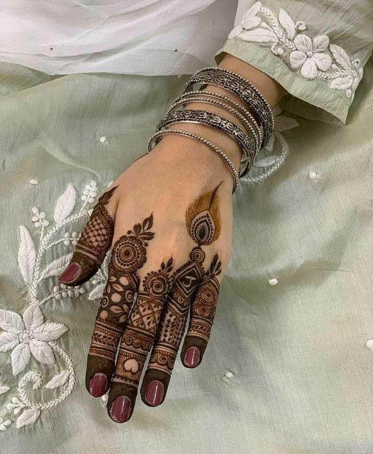 Modern Mehndi Design Full Hand (14)