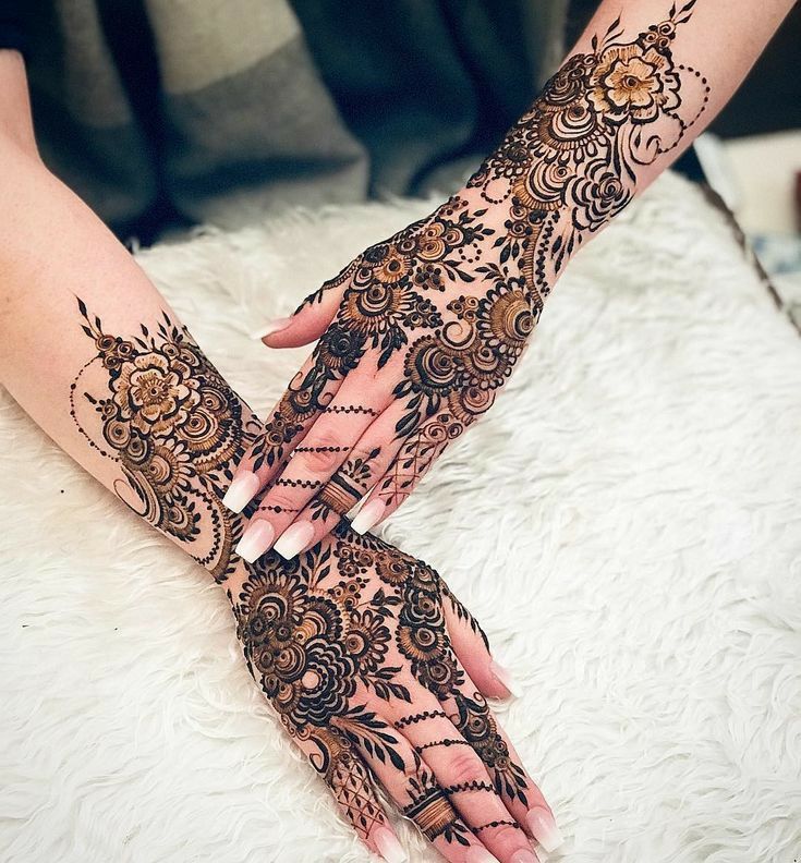 Modern Mehndi Design Full Hand (17)