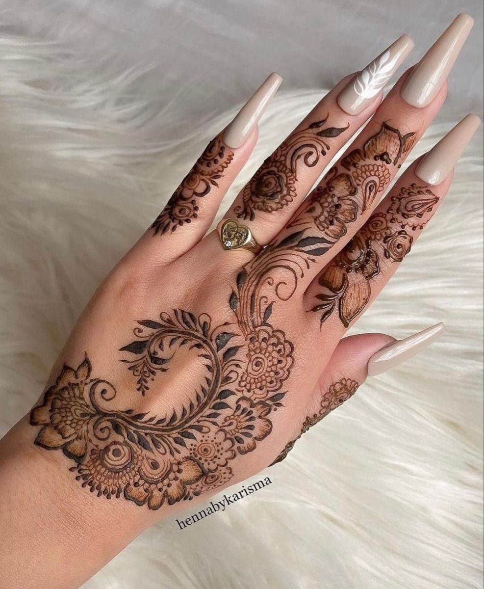 Modern Mehndi Design Full Hand (34)