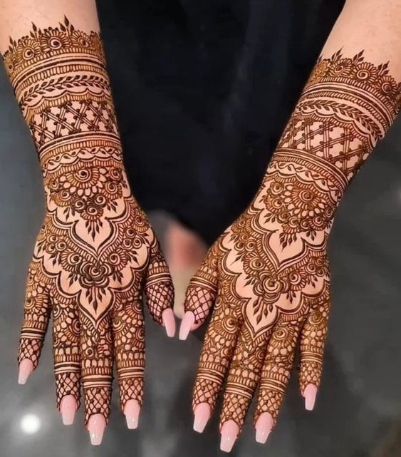 Punjabi Front Hand Mehndi Design (2) Punjabi Front Hand Mehndi Design (2)