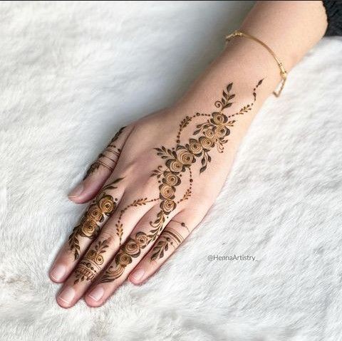 Simple and Easy Mehndi Design Back Hand (12)