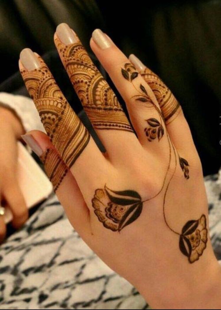 Stylish Hand Mehndi Design (2)