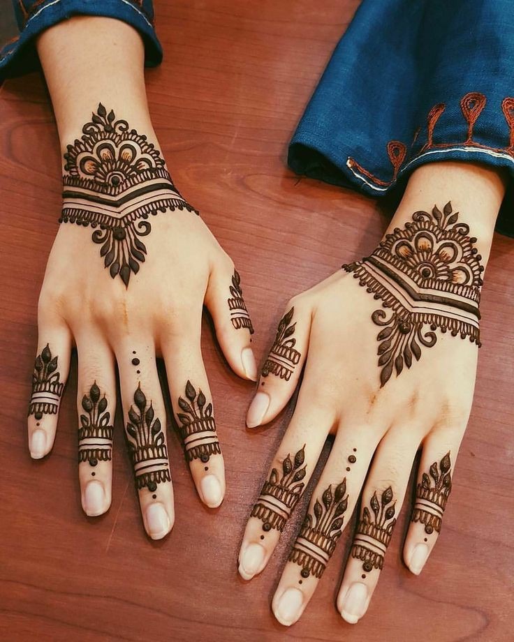 simple mehndi designs for kids back hand
