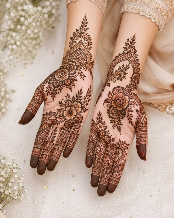 Amazing Royal Front Hand Mehndi Design (3)