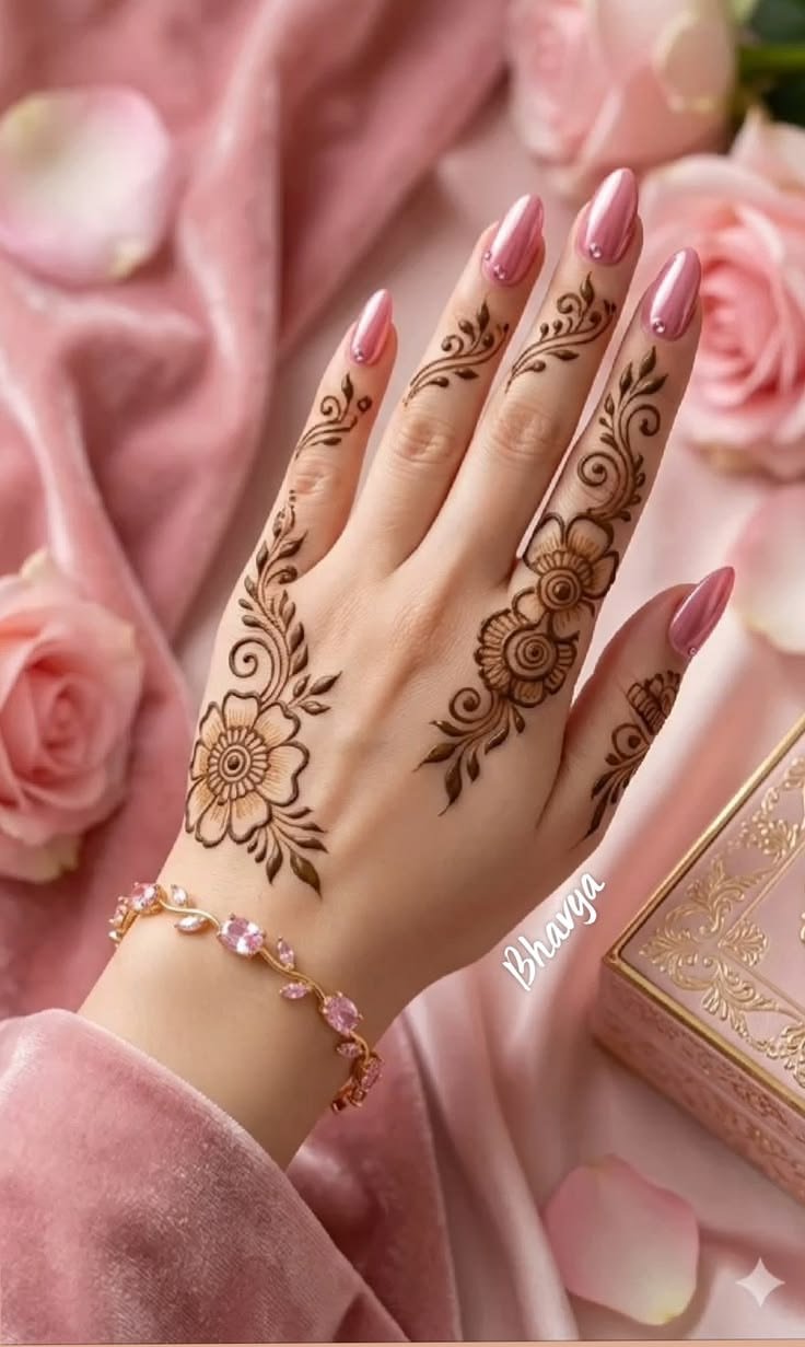 Easy mehndi design upper hand (1)