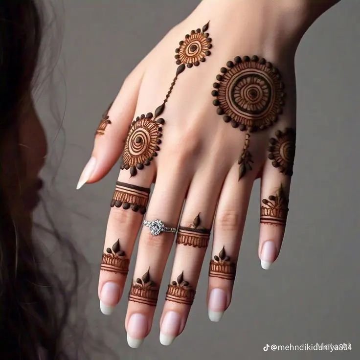 Easy mehndi design upper hand (3)