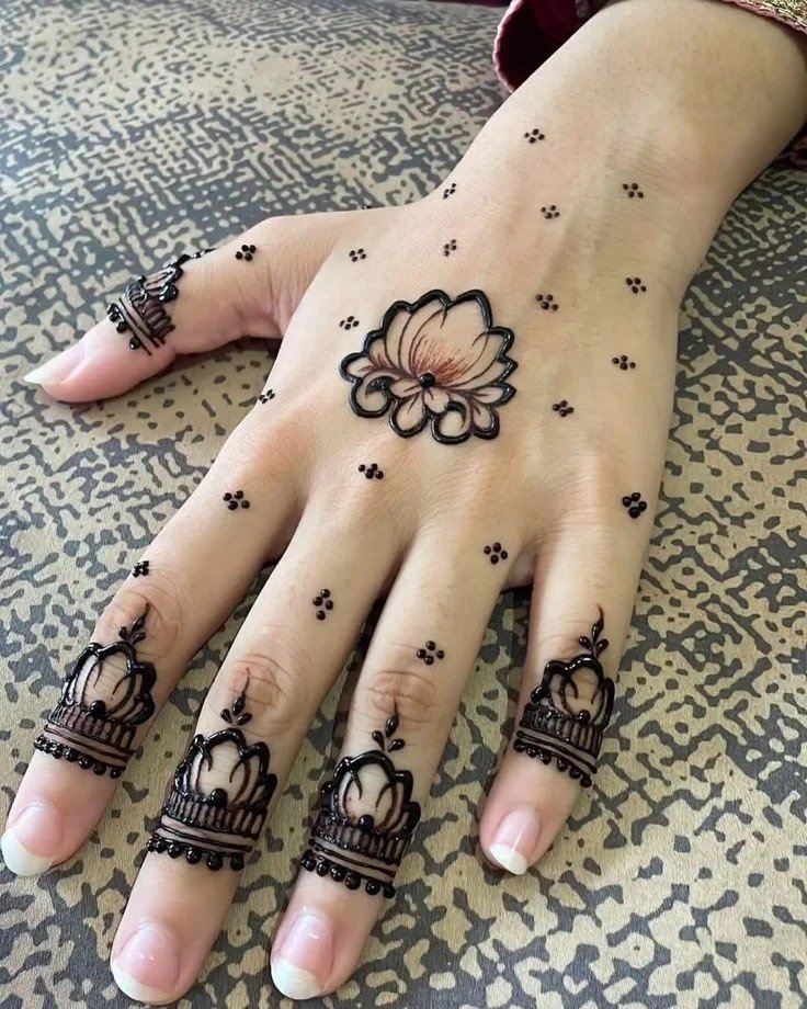 Lotus Mehndi Design