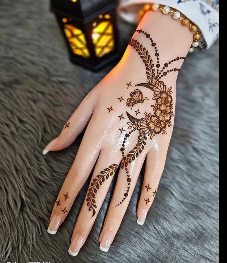 Mehndi design upper hand simple (2)