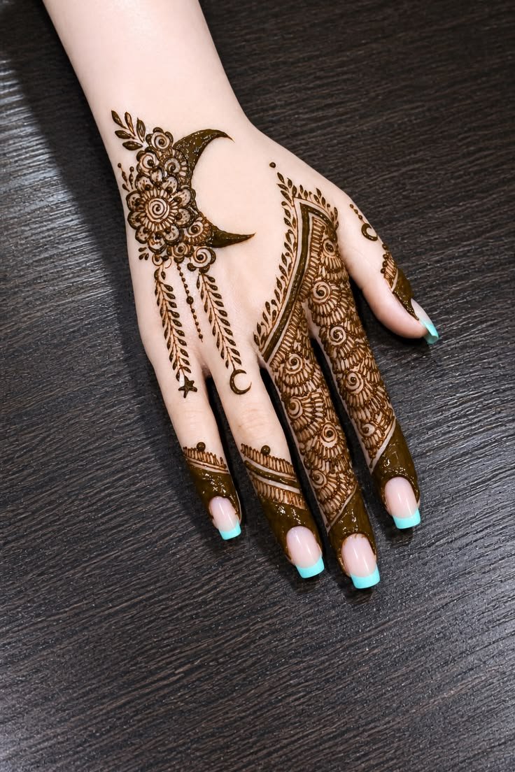 Mehndi design upper hand simple (3)