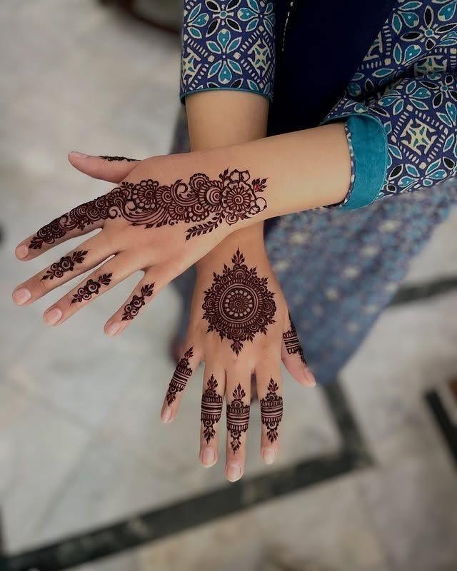 Mehndi design upper hand Mehndi design upper hand