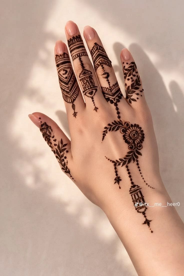 Simple mehndi design upper hand (1)