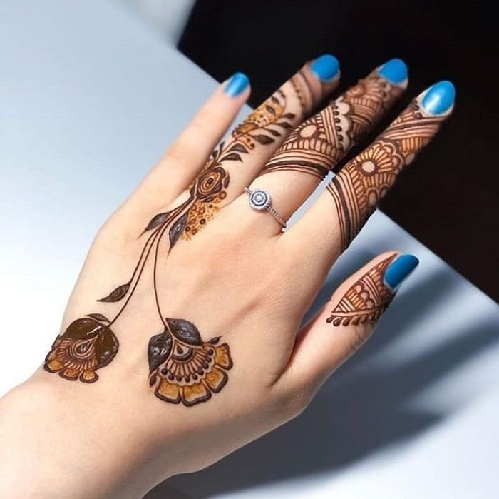 Simple mehndi design upper hand (5)