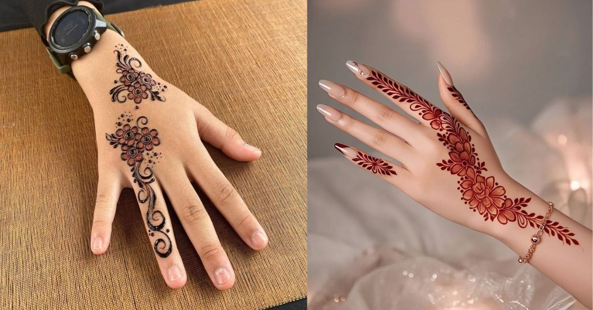 Upper Hand Mehndi Design Simple