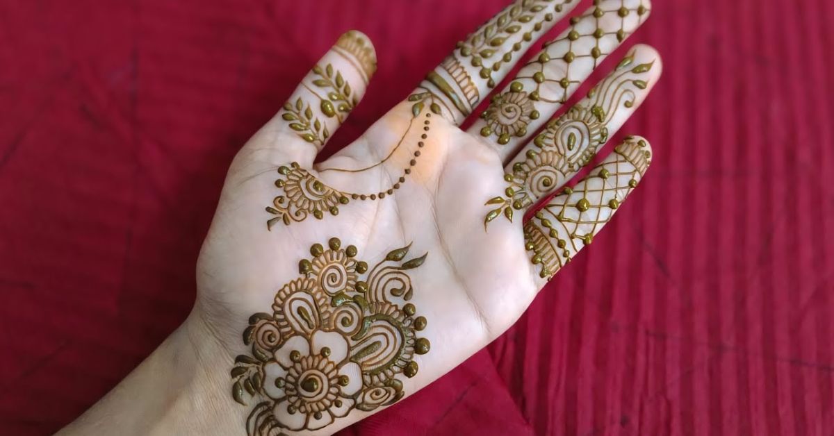 aesthetic mehndi design simple