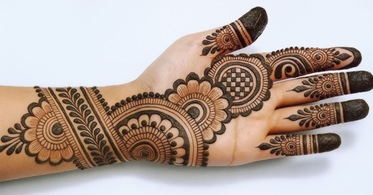 arabic one side mehndi design