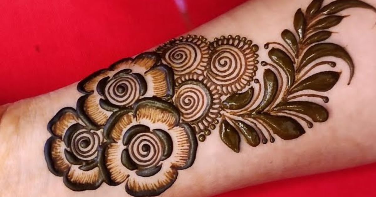 bridal one side mehndi design