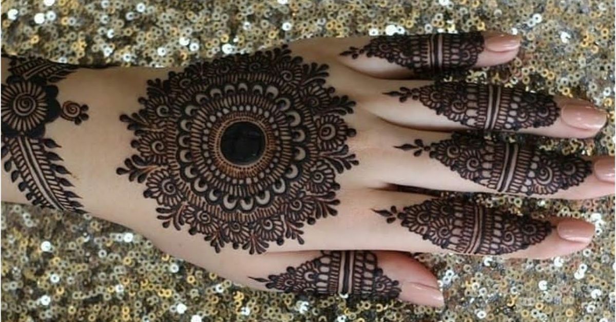 eid simple pakistani gol tikki mehndi designs