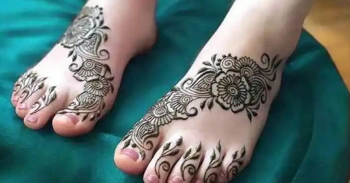 leg mehndi design