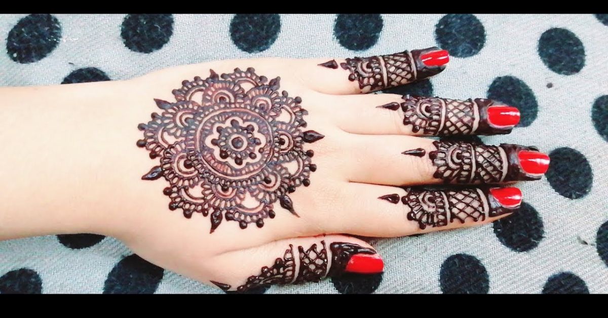pakistani tikki mehndi design for girl
