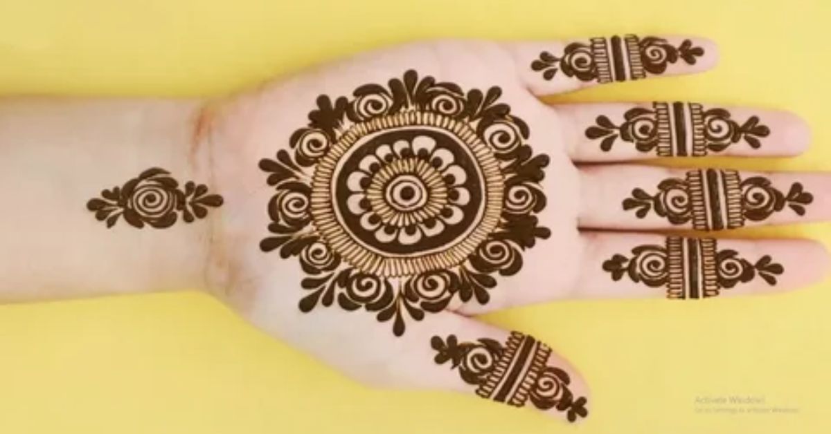pakistani tikki mehndi design front hand