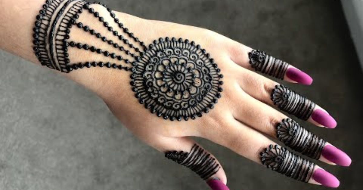 simple easy gol tikki mehndi designs
