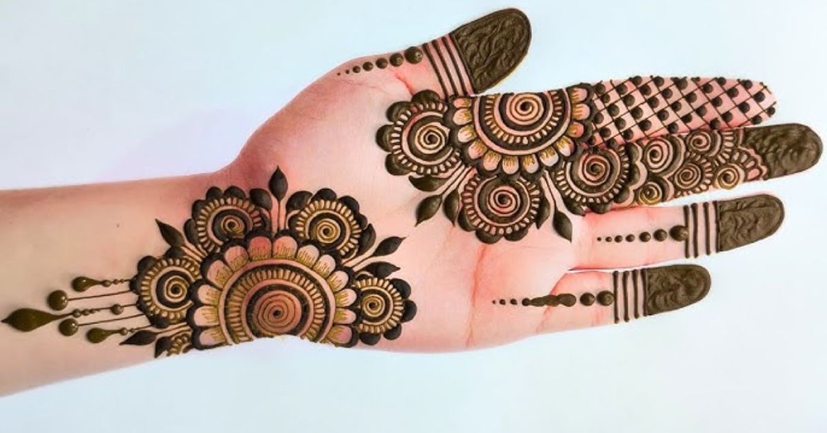 simple easy one side mehndi design