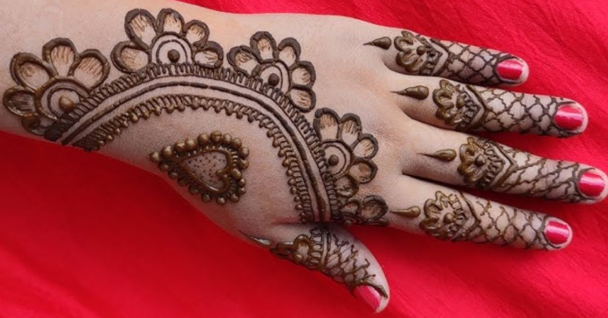 simple one side mehndi design